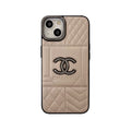 Leather CC Phone Case with Diamond-Detail Embellishment — view 1