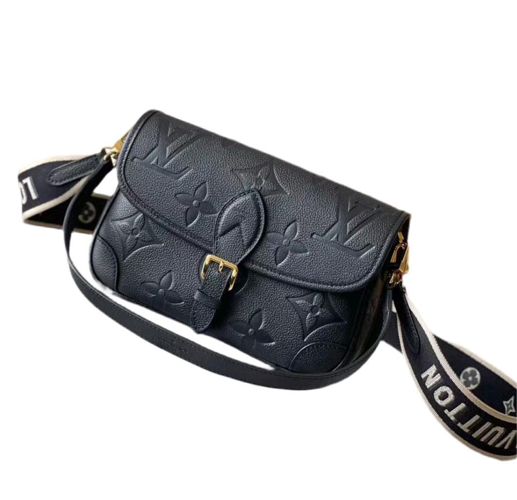 Louis Vuitton Diane Monogram Empreinte Black Satchel Bag — view 2