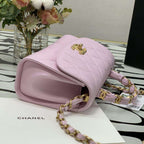 Chanel Mini Flap Bag Pink with Top Handle — view 2