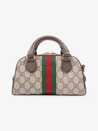 Gucci Ophidia Mini GG Supreme-Canvas Top-Handle Bag - Beige — view 3