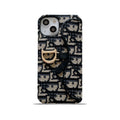 CD iPhone Case with Card Holder Black — view 1