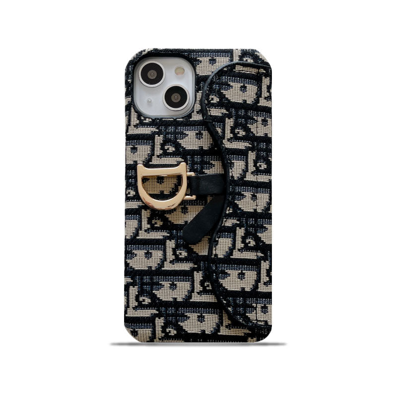 CD iPhone Case with Card Holder Black — view 1