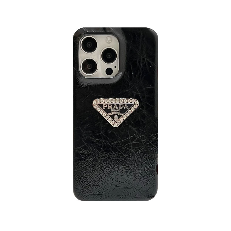 Leather PR Phone Case for iPhone Black — view 1