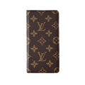 Leather Monogram iPhone Case with Wallet and Card Holder — view 1