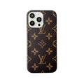 Classic Leather Monogram Phone Case for iPhone Large Print — view 1