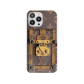 Monogram iPhone Case with Pouch Yellow Printing — view 1