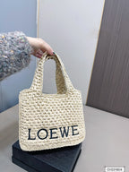 Loewe Trend Straw Tote Bag - Beige — view 7