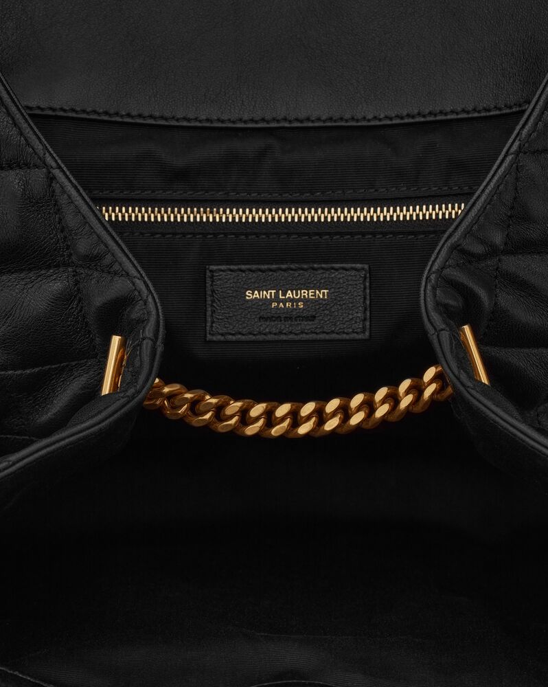 Saint Laurent Icare Maxi Shopping Bag in Quilted Lambskin - Black — view 7