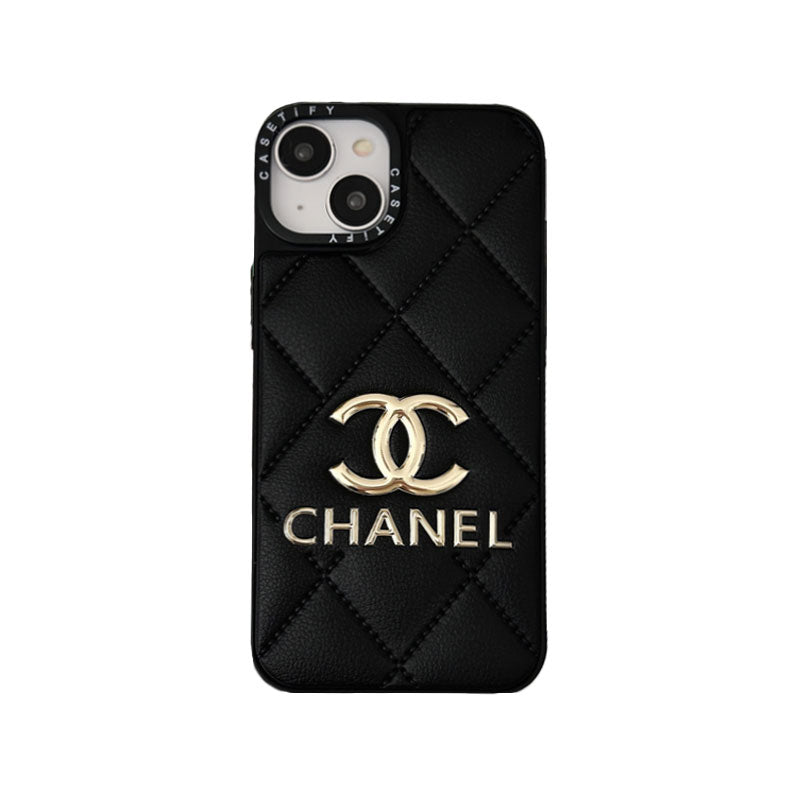 Leather CC iPhone Case Black — view 1