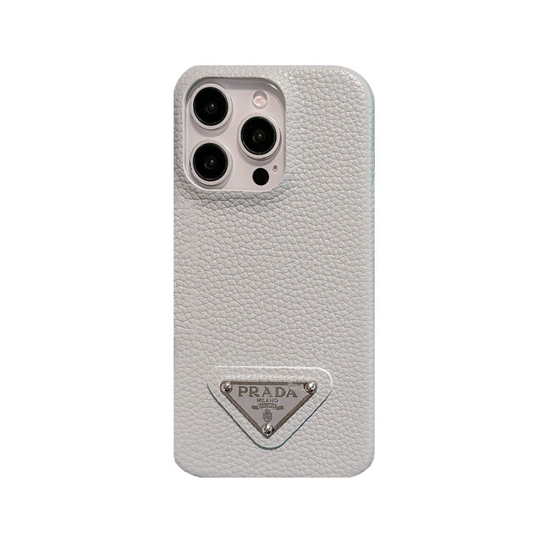 Leather PR Phone Case for iPhone White — view 1