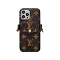 Monogram iPhone Case with Purse and Crossbody Strap Brown — view 1