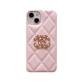 Classic Leather CC Phone Case for iPhone Pink — view 1