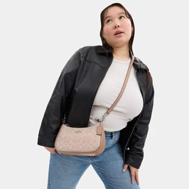 Coach Teri Shoulder Bag - Brown & Beige — view 7