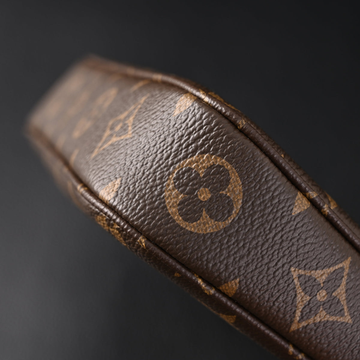 Louis Vuitton Pochette Accessoires Monogram Canvas Clutch Bag – Brown with Gold Chain (M82766) — view 3