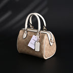 Coach Rowan Satchel – Signature Canvas Top Handle Bag with Crossbody Strap (Khaki/Chalk) — view 2