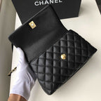 Chanel Small Flap Bag with Coco Handle - Black with Black Hardware — view 5