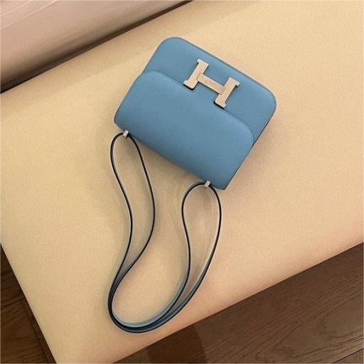 Hermes Micro Constance Bag - Blue — view 1