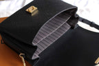 LV Pochette Métis Monogram Empreinte Leather Handle Crossbody Bag with Navy Blue Leather Trim — view 4