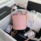 Chanel 2020 Tweed Soul Bucket Bag Pink — view 2