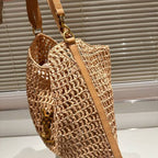 Saint Laurent YSL Raffia Tote Bag — view 7