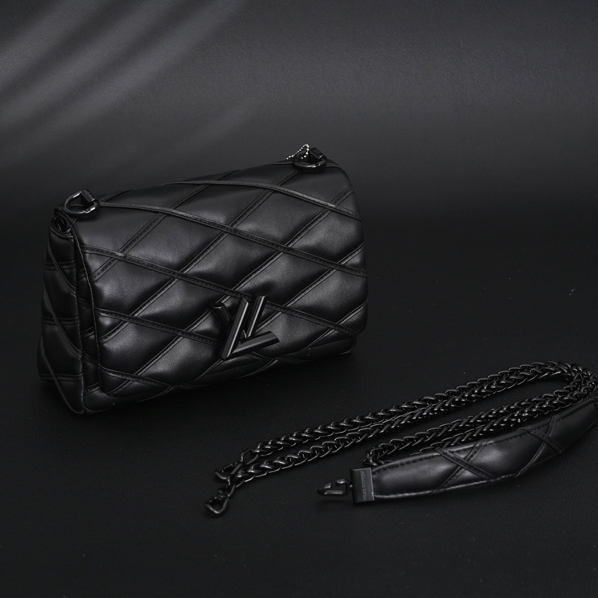 Louis Vuitton Go-14 MM Quilted Leather Chain Shoulder Bag – Black - Classic Black — view 6