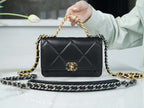 Chanel 19 WOC Wallet On Chain AP0957 Black Flap Bag — view 4