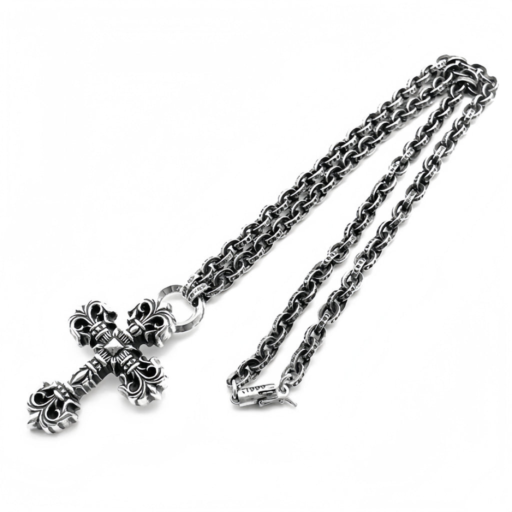 Chrome Hearts Paperchain Necklace With Dagger Pendant — view 1