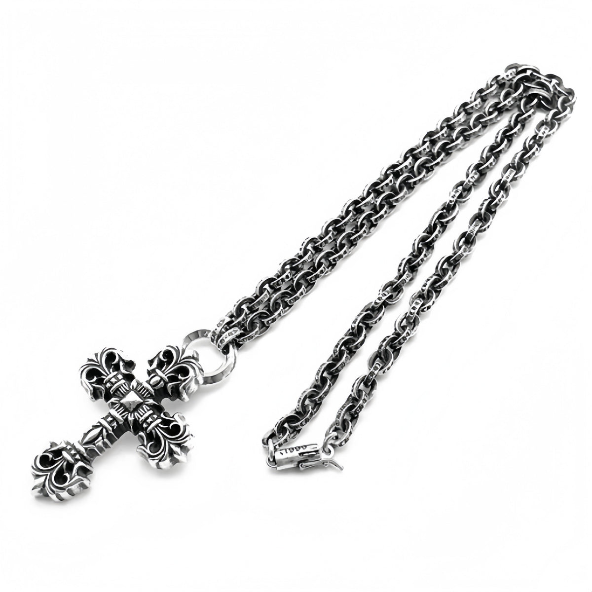 Chrome Hearts Paperchain Necklace With Dagger Pendant — view 1