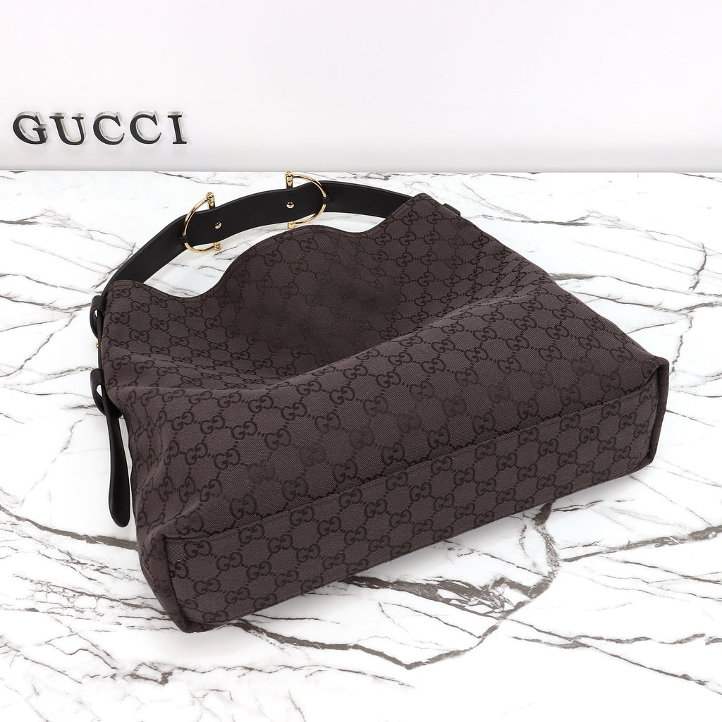 Gucci Beatrix Tote Brown and Dark Brown Original GG Canvas — view 7