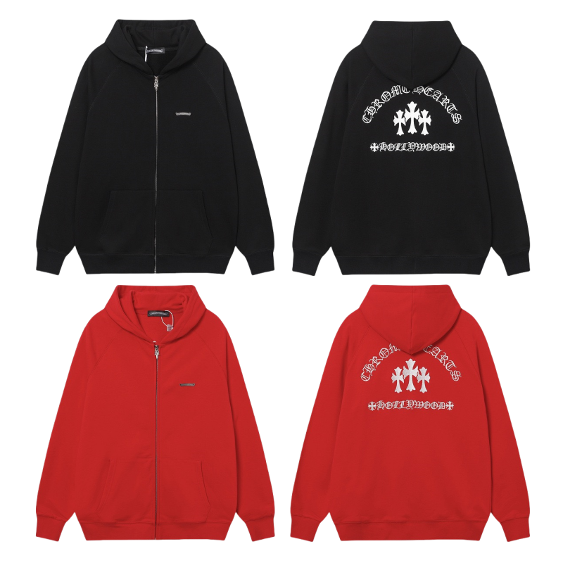 Chrome Hearts New Zip Up Hoodie 7019 — view 1