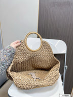YSL Saint Laurent Summer Raffia Tote Bag — view 7