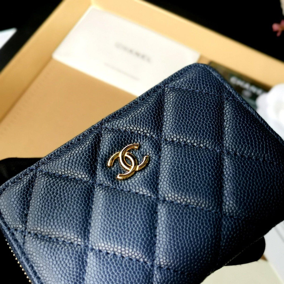 Chanel Coin Wallet Navy Blue — view 6