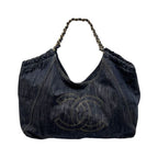 YSL Large Capacity Denim Tote Bag - Demin — view 4