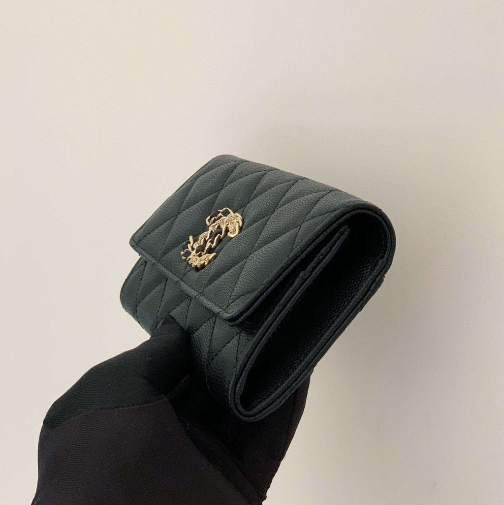Chanel Caviar Quilted Gusset Flap Wallet — view 4
