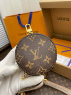 LV Neverfull MM Monogram Canvas Tote Shoulder Bag with Leather Trim and Pouch - Brown — view 10