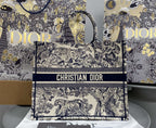 Dior Book Tote Large Blue Toile De Jouy Embroider — view 7