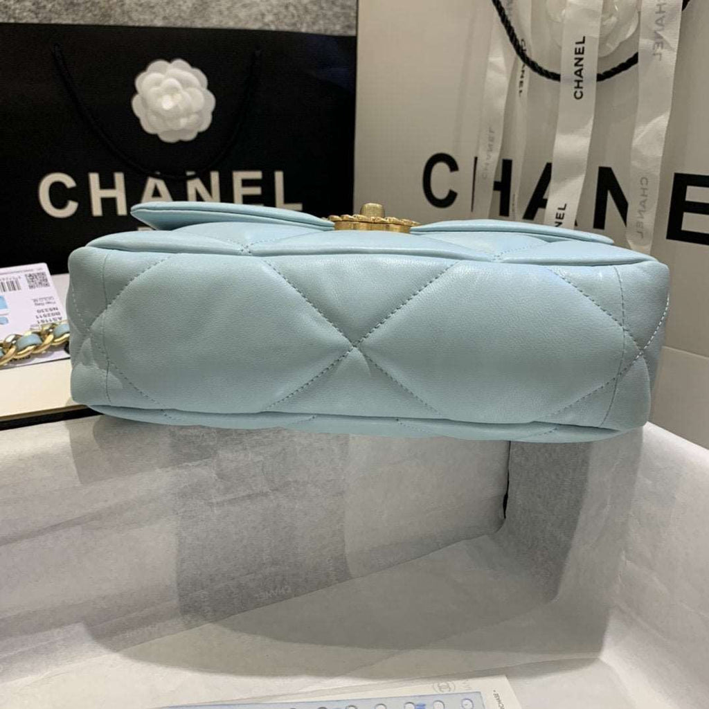 Chanel 19 Small Flap Bag Tiffany Blue — view 6