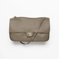 Chanel Maxi Flapbag Gold-Tone - Dark Khaki — view 1