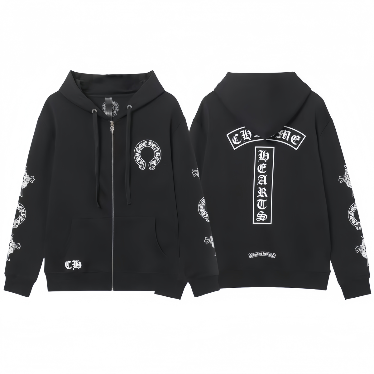 Chrome Hearts New Zip Up Hoodie -851 — view 1