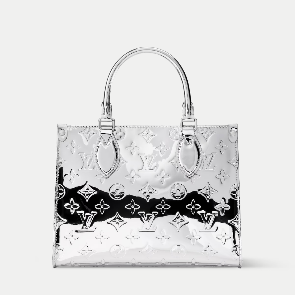 LV OnTheGo PM Silver Tote Bag — view 1