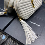 YSL Loulou Mini Camera Bag 18cm White — view 6