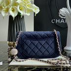 Chanel Square Mini Classic Flap Bag Velvet — view 5