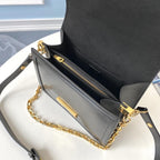 LV Dauphine MM Black Smooth Handbag — view 5