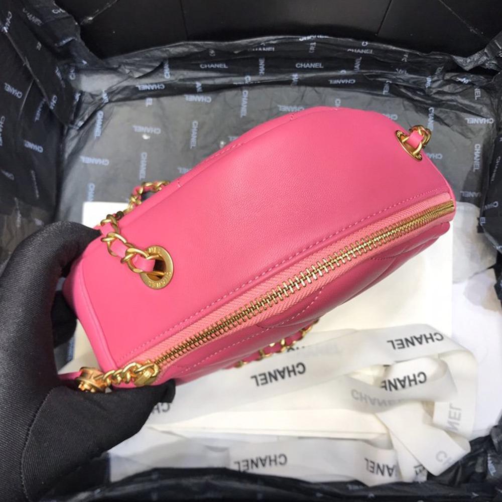 Chanel Lambskin Diamond Cut Pink Bag - Soft Pink — view 4