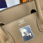 Hermes Birkin 30 Togo Etoupe Bag Silver Hardware Handbags (11.8in30cm) - Grey — view 8