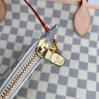 Louis Vuitton Neverfull MM Damier Azur Beige Tote Bag — view 2