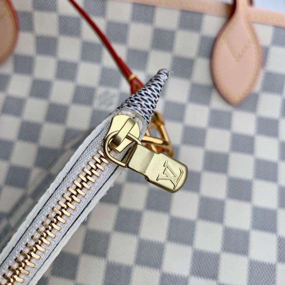 Louis Vuitton Neverfull MM Damier Azur Beige Tote Bag — view 2