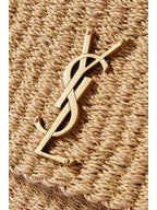 YSL Saint Laurent Kate Medium Raffia Shoulder Bag — view 4