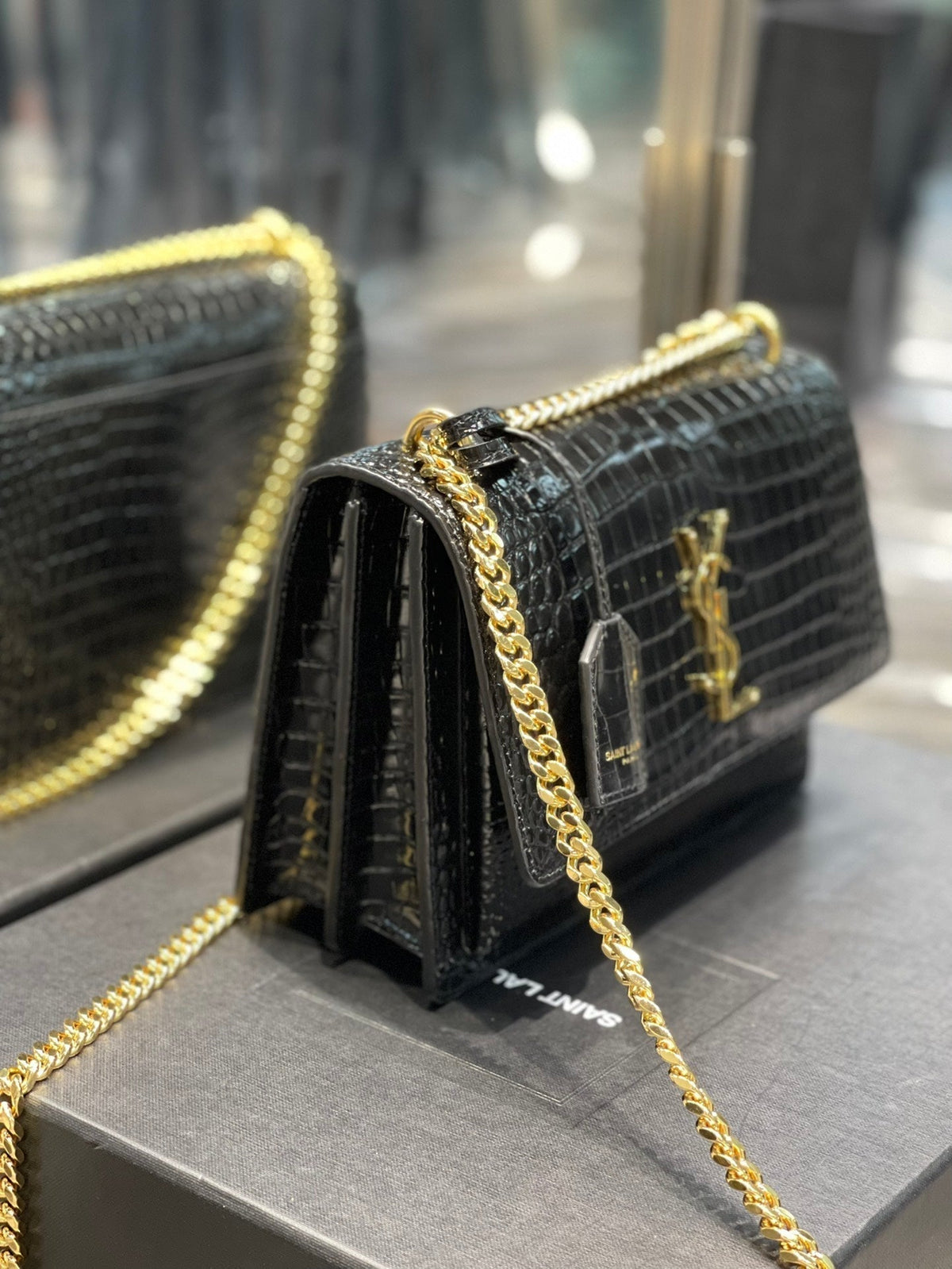 YSL Sunset Bag Small - Black — view 2