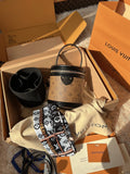 LV Cannes Monogram Reverse Canvas Round Top Handle Bag with Leather Trim and Shoulder Strap — view 1